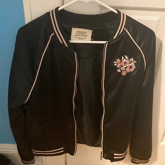 Ashley By 26 International Jackets Coats Black Satin Bomber